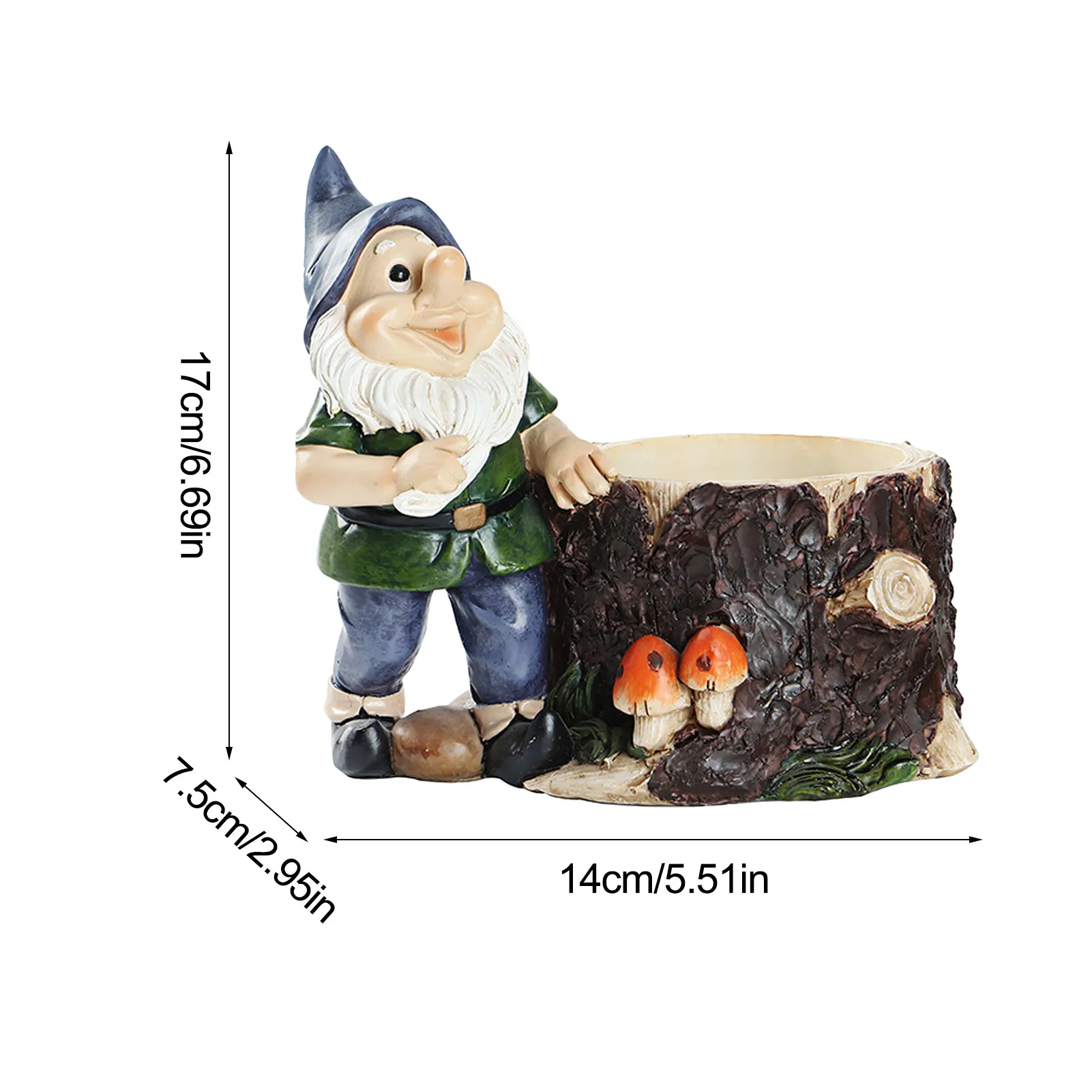 

Dwarf Elf Cute Fleshy Flowerpot Dwarf Flower Pot Succulent Plant Flowerpot Box Container Plastic Round Plant Pot Balcony Ornamen