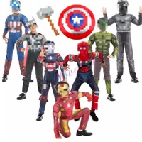 kids cosplay costume boy muscle costume suit man child