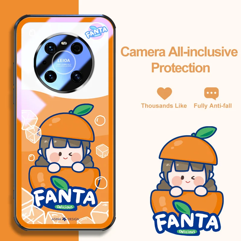 

ASINA HD Transparent Tempered Glass Case For Huawei Mate 40 30 20 Pro Cartoon Cover For Honor 30 20 V40 V30 Capa Funda Bear