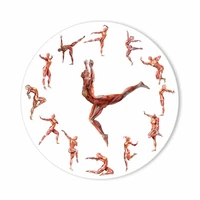 muscle anatomical man novelty wall clock medical artwork ballet dancer home dcor anatomy yoga dancer pose silent sweep clock