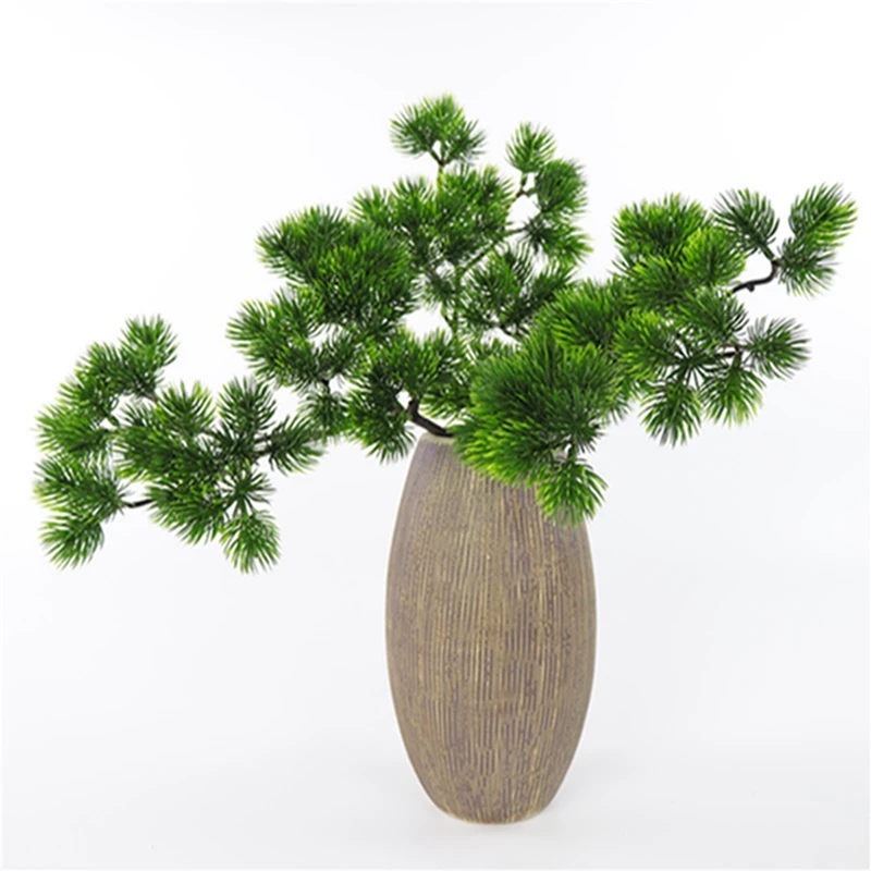 

Иглы для имитации сосны, игла для Komatsu, имитация листьев ветвей сосны, пластиковая Композиция Цветов сосны, растения, искусственные горшки