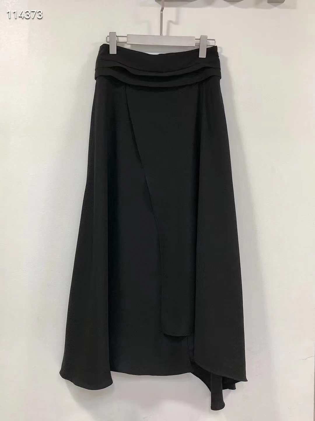 

Женская Асимметричная Юбка-миди с разрезом, простая однотонная трапециевидная юбка на молнии с высокой талией для ранней осени 2021