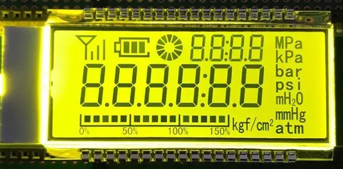 36PIN HTN положительный 6-знака после запятой сегмент ЖК-дисплей Панель белый/желтый и зеленый цвета/синий Подсветка Давление датчик ЖК-дисплей Дисплей - Цвет: Yellow Green