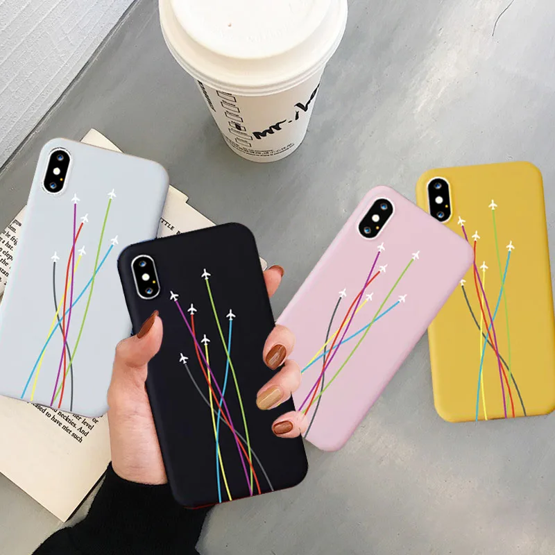 Простой мультяшный чехол для сотового телефона Air Plane IPhone 11 Pro 6 7 7plus 8 8plus X XS MAX XR