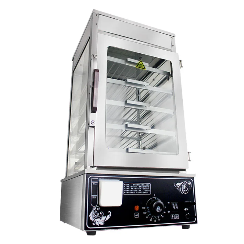 Commercial steamed bun machine Desktop large capacity steaming cabinet Glass electric steamer steamed bread bun Heating cabinet - Цвет: Silver