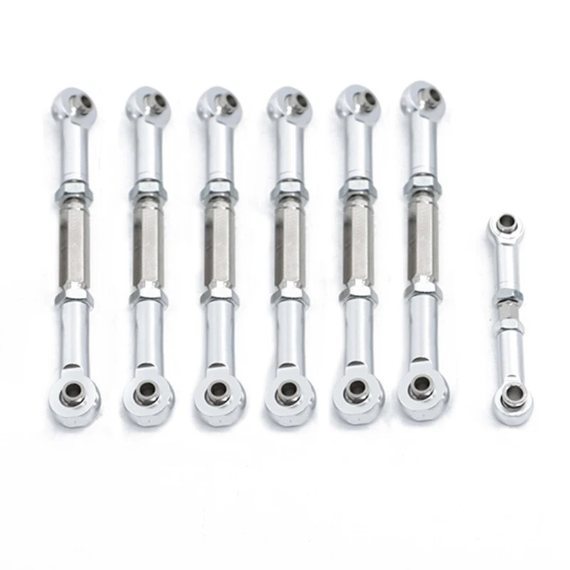 

7 шт. регулируемый металлический Тяговый стержень, соединительный стержень для 1/10 Traxxas Slash 4X4/2WD, короткопроходные детали для автомобилей