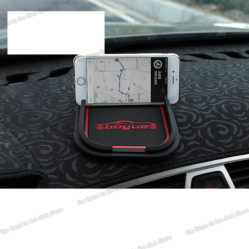 

Lsrtw2017 Silica Gel Car Dashboard Phone Anti-slip Mat for Geely Boyue Atlas Interior Accessories 2016 2017 2018 2019 2020