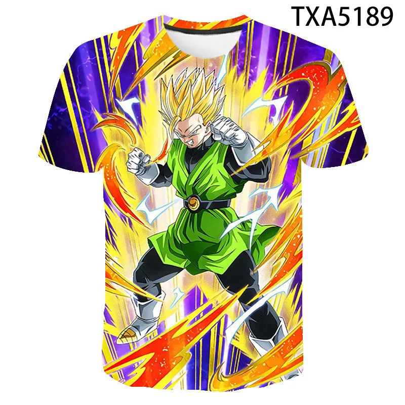 

Летние Мультяшные аниме 3D футболки DBZ, повседневные мужские, женские, детские модные футболки с коротким рукавом для мальчиков и девочек, За...