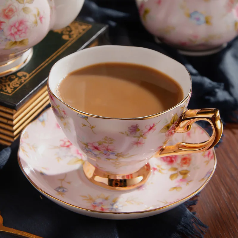 Набор кофейных чашек чашка для чая из костяного фарфора и блюдце эспрессо