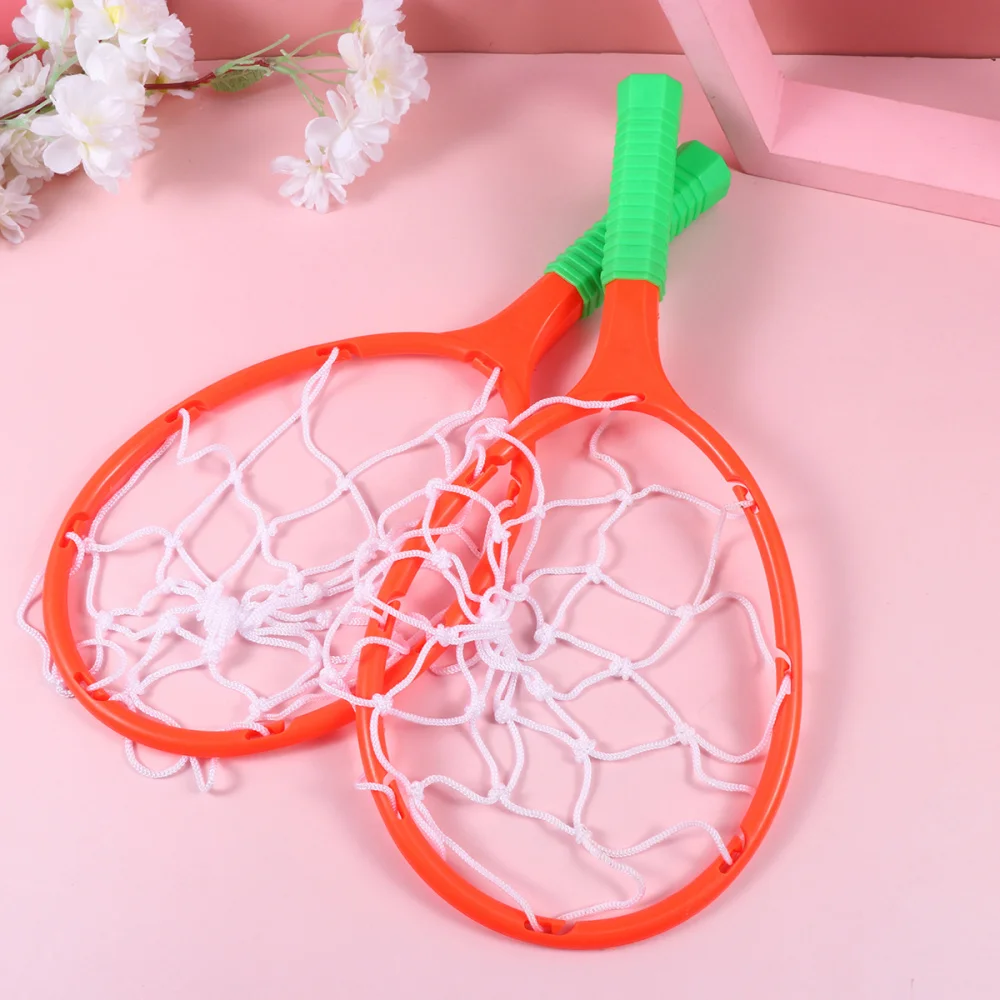 

2 Sets Beach Sports Tennis Racquet Sets Educational Tennis Rackets Parent-Child Beach Game Toys for Outdoor (2pcs Rackets with 1