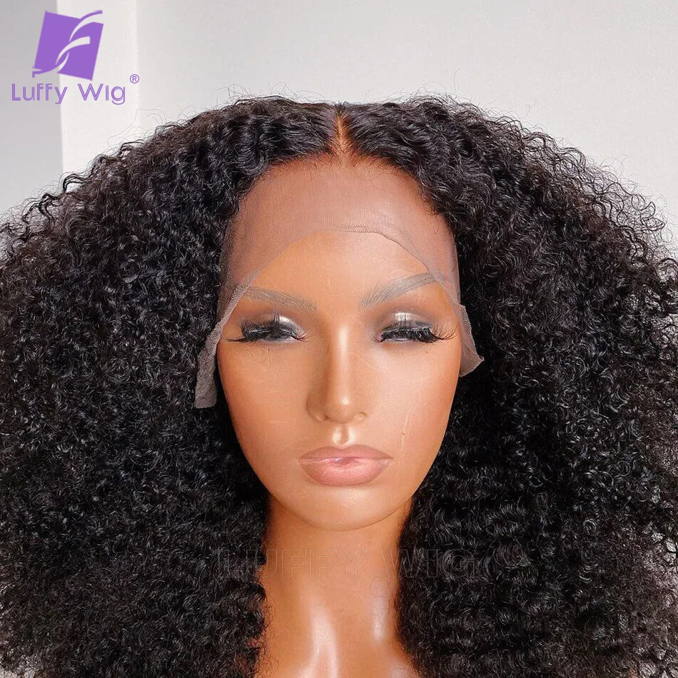 Кудрявый парик HD прозрачный на сетке передний al человеческие волосы 13x 6 спереди