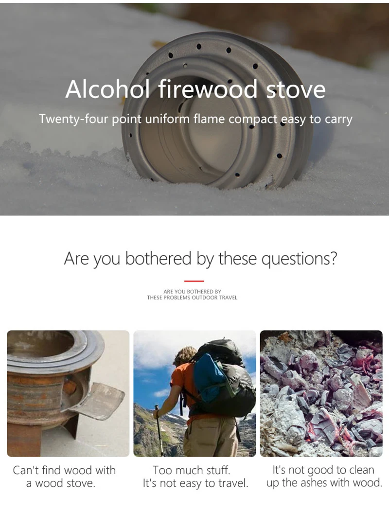 Высококачественная печь для пикника для использования снаружи титана новая мини Ультралегкая спиртовая комбастор спиртовая плита походная печь для кемпинга портативная