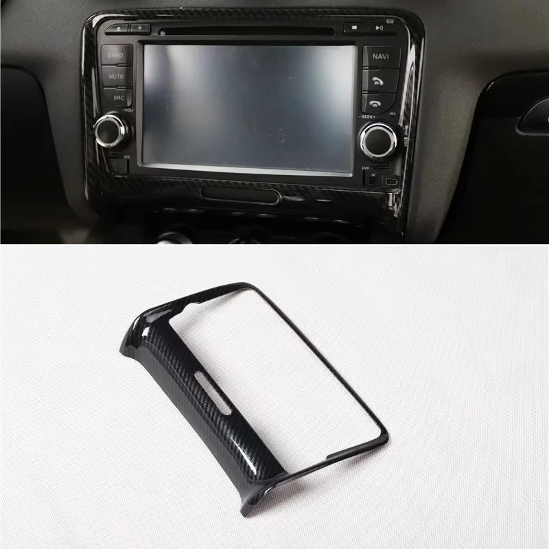 For Audi TT 2008-2014 1PC Car Navigation Control Panel Air Conditioner Outlet Cover Trim Carbon Fiber ABS Car Accessories