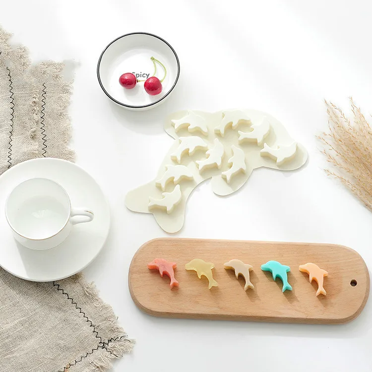 Новая силиконовая форма в форме дельфина для помадки и торта сделай сам шоколада