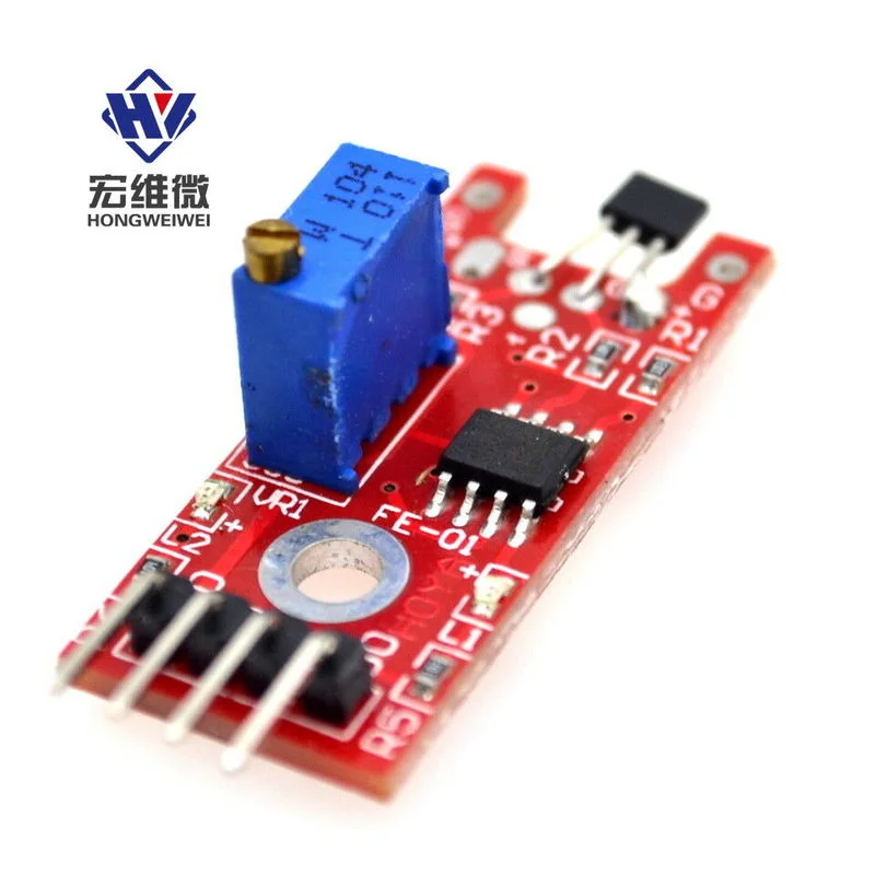 KY-024 4 Pin Linear Magnetic Hall Sensor Board Switch Speed Counting Hall Sensors Module for Arduino Accessories DIY Starter KIT