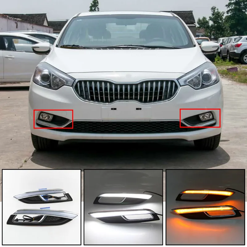 For Kia K3 Cerato 2013 2014 2015 2016 Led Daytime Running Lights