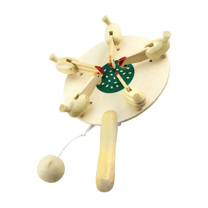 Деревянные цыплята едят рис игрушки творческие Обучающие Игрушки для раннего