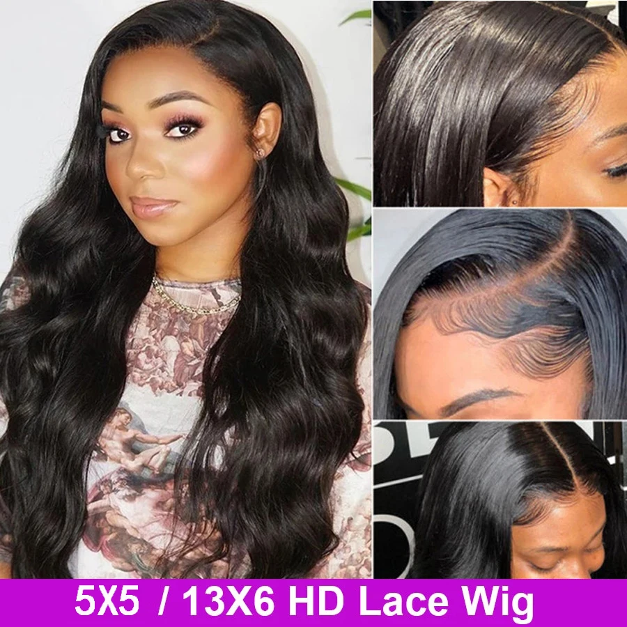

30 Inches Hd Lace Frontal Wig 13x6 Hd Lace Front Wig PrePlucked Malaysian Body Wave Transparent Lace Human Hair Lace Closure Wig