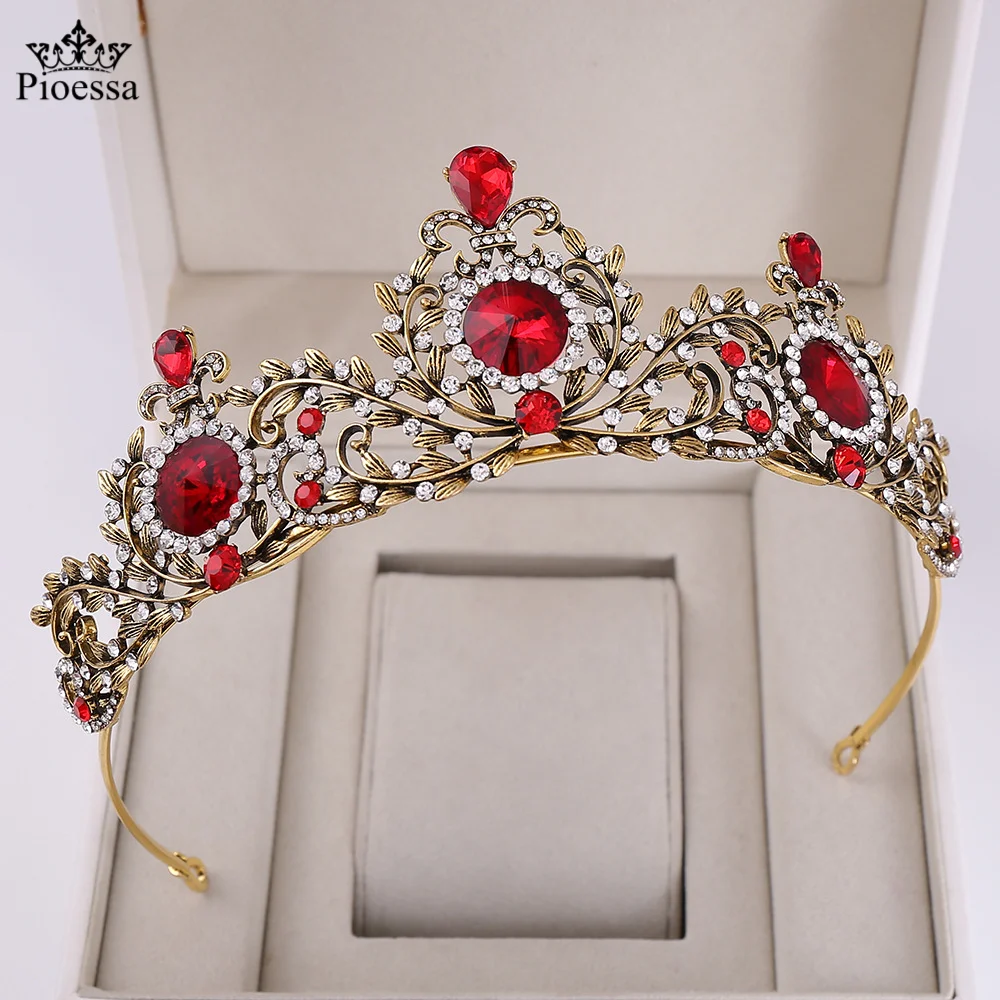 King Crown Elegant Shining Crystal Alloy Tiara Bridal Wedding Hair Jewelry Accessories