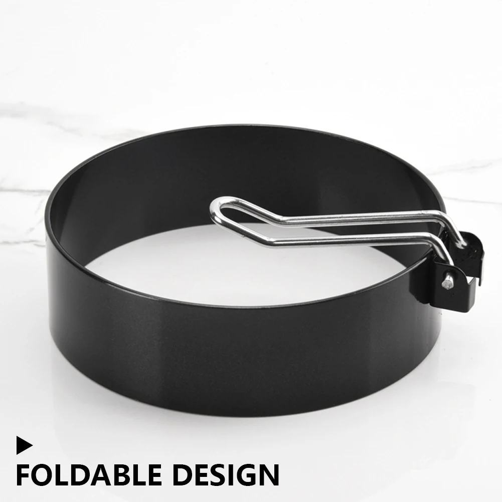 

Stainless Steel Egg Frying Ring Metal Circle Shape Fried Poach Pancake Mould with Handle Non Stick Fried Egg Mold Cooking Tools