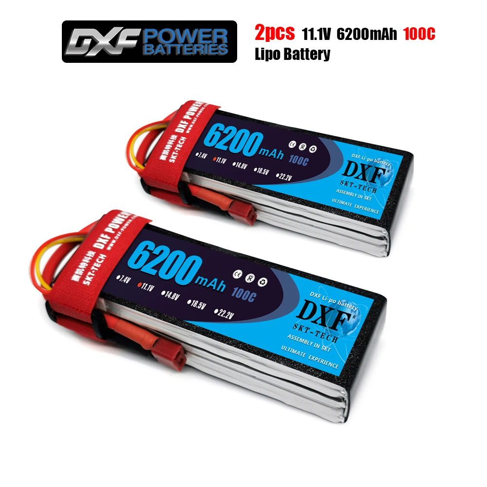 DXF 3S 11,1 V 6200mah 100C-200C Lipo батарея 3S XT60 T Deans XT90 EC5 50C для гонок FPV Дрон самолетов внедорожных автомобилей лодки
