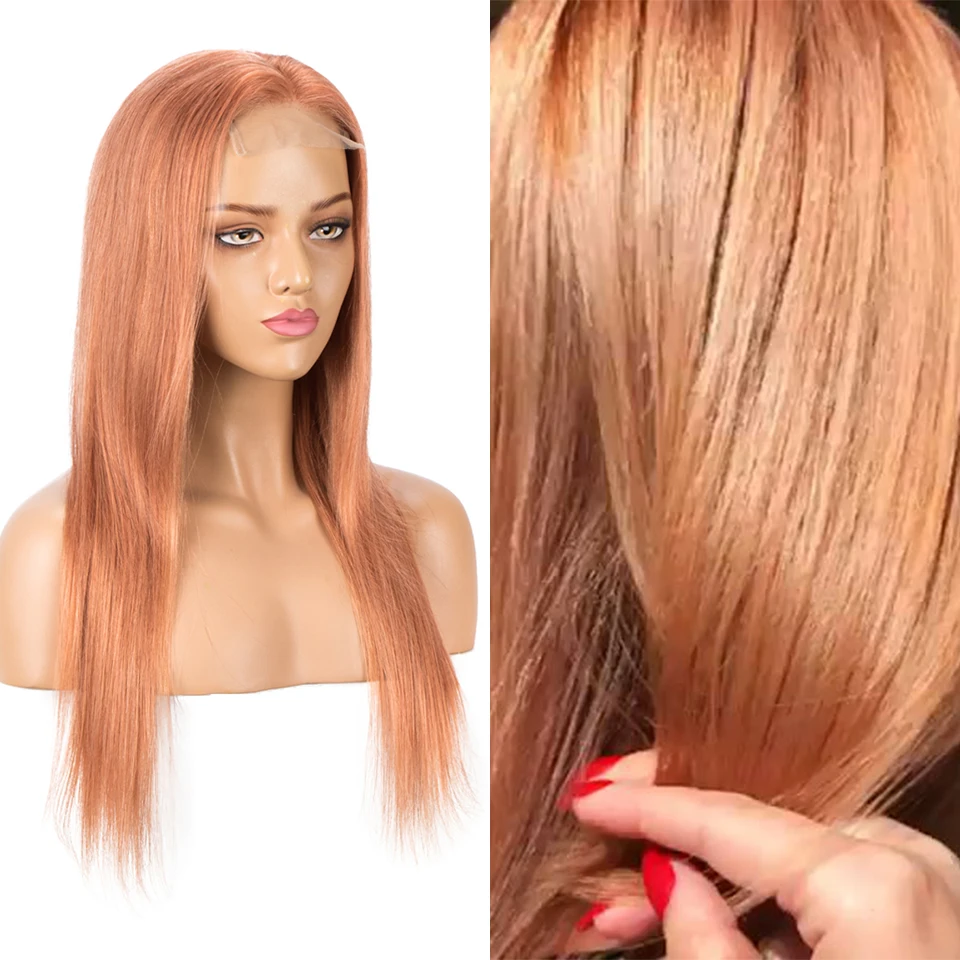 

Парики из человеческих волос Remy Forte 4x4, бразильские волосы блонд и оранжевого цвета, на сетке, прямые короткие волосы Bobo для женщин, 10-22 дюйма