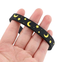 yq648 space moon stars hand circlet bracelet cartoon bangle rubber bracelet wristband jewelry accessories for friends kids gift