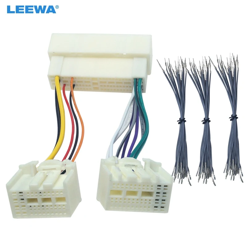 Автомобильное стерео радио LEEWA 6 комплектов 13pin + 60pin штекер/гнездо проводной