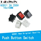 Кнопочный переключатель 10 шт.лот 10x15 мм SPST 2Pin 3A 250V KCD11 кнопочный переключатель вклвыкл 10 мм * 15 мм черный красный и белый