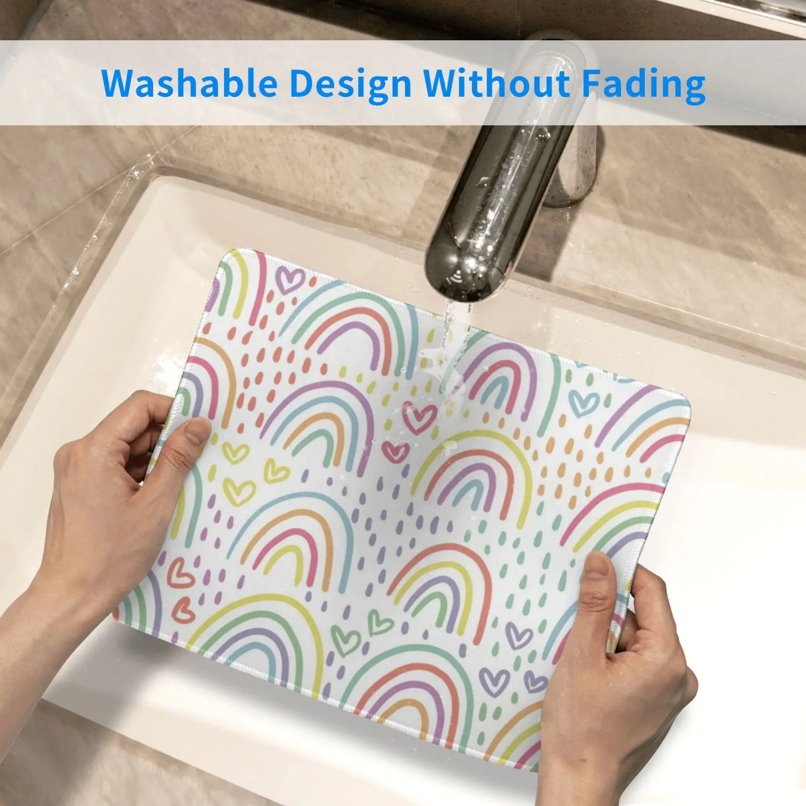 

Rainbow Doodles Mouse Pad 1668 Rainbow Rainbows Doodle Doodles Pastel Pastels Bright Brights