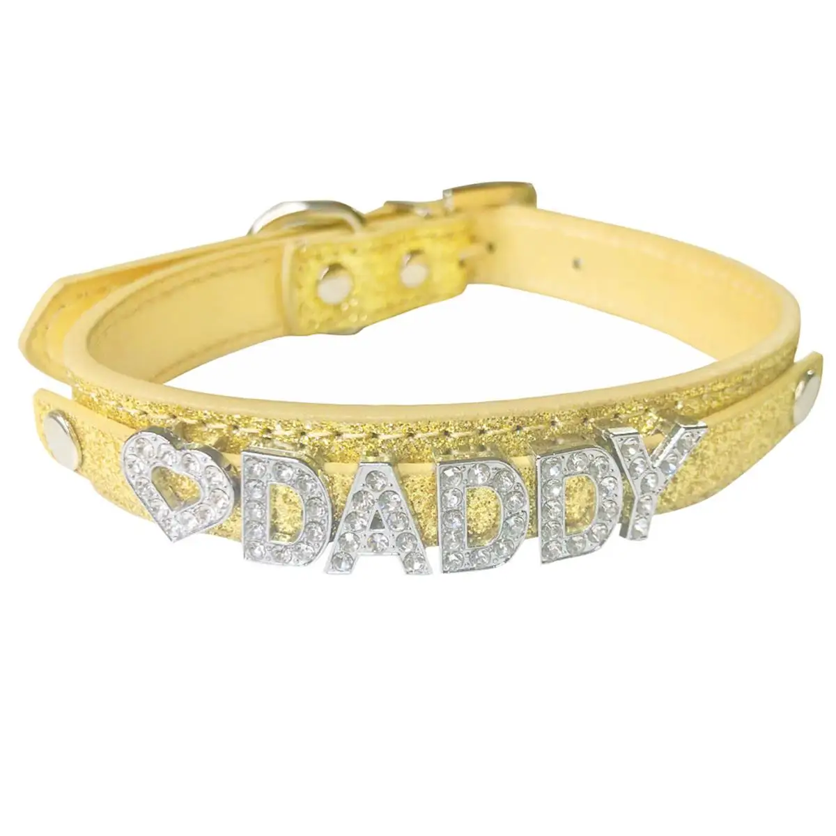 Gold neck Daddy Dom DDLG/кожаный ошейник ABDL - Окраска металла: Gold neck