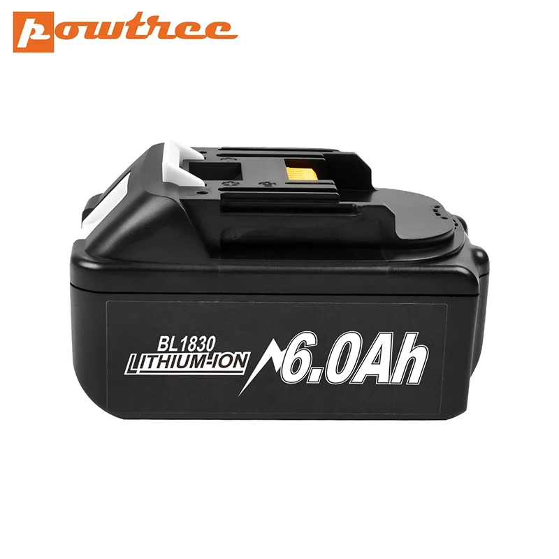 Аккумуляторная батарея Powtree BL1860 для электроинструмента Makita 18В 4 0 Ач/6 Ач/9 Ач BL1815