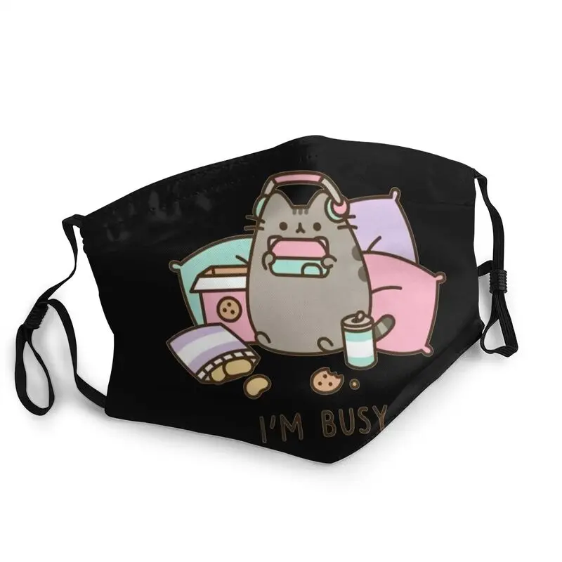 

Рисунками персонажей из мультфильмов Pusheen полосатый лицевая маска в виде кошки Для мужчин Для женщин Для мужчин против дымки респиратор защ...