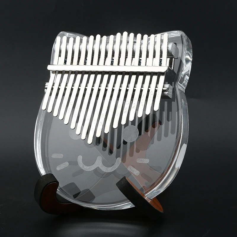17 клавиш Kalimba большой палец пианино прозрачная акриловая клавиатура инструмент с