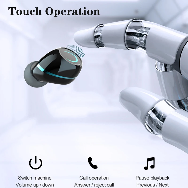 

Bluetooth Earphone 5.1 Wireless Headphons Waterproof Earbuds HiFi Stereo Headset with LED Display Charging Box for Video Game