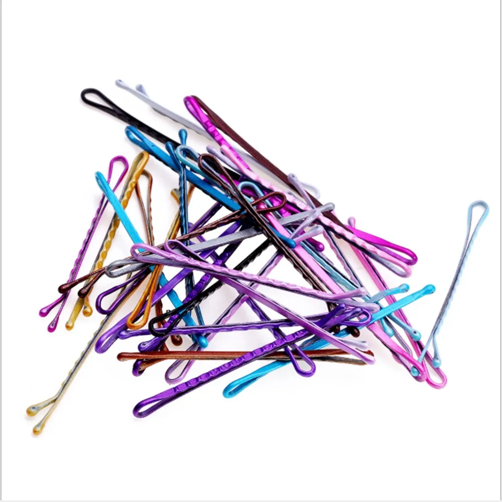 

24pcs/lot Small Clip Hair Clip For Women Hairpin Korean Version Of Latest Multicolor Wire Word Folder One Containing Hair Clips