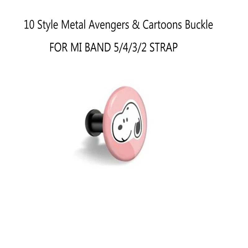 

100Pcs/Pack For Mi Band 5 Strap Buckle Metal Accessories For Xiaomi MiBand 5 4 3 2 Strap Bracelet Replace Clasp Button Cartoon