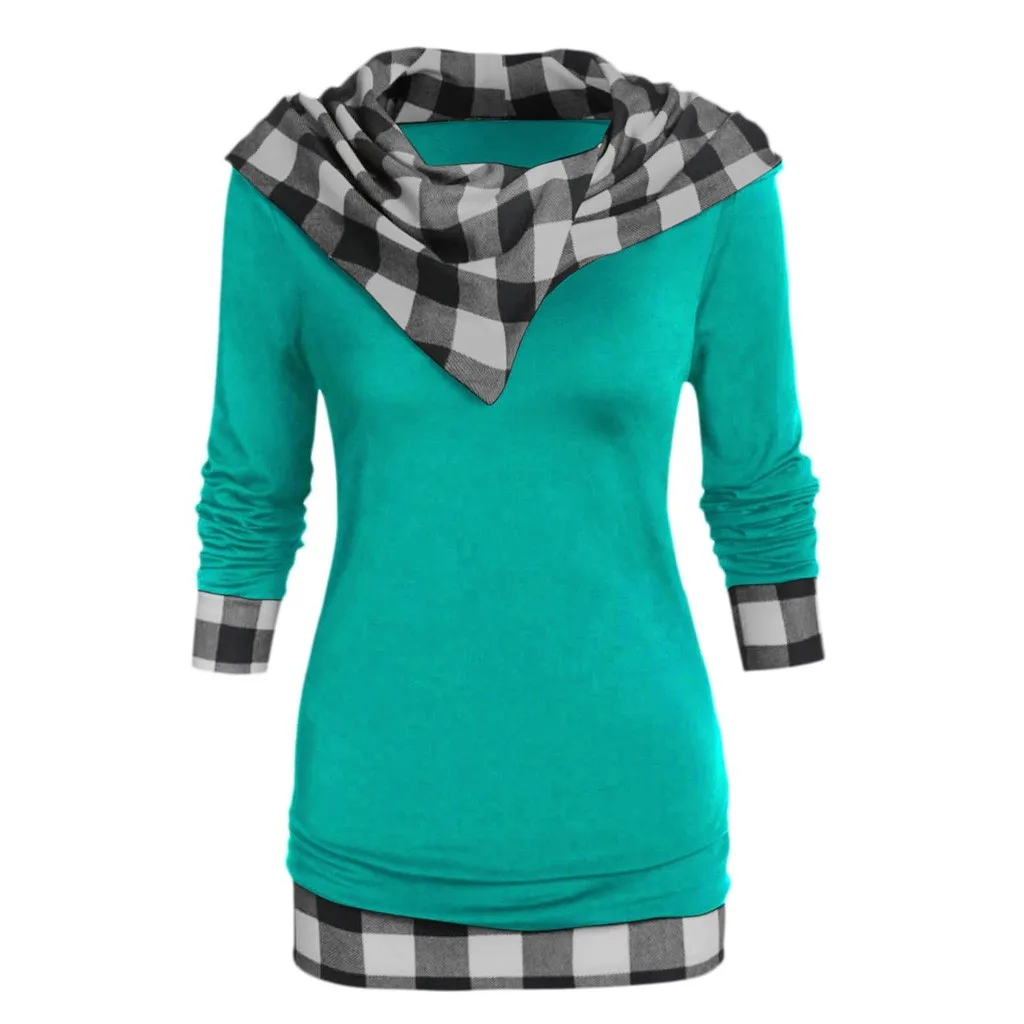 Новинка Толстовка свитшоты крутые женские большие размеры клетчатый принт с