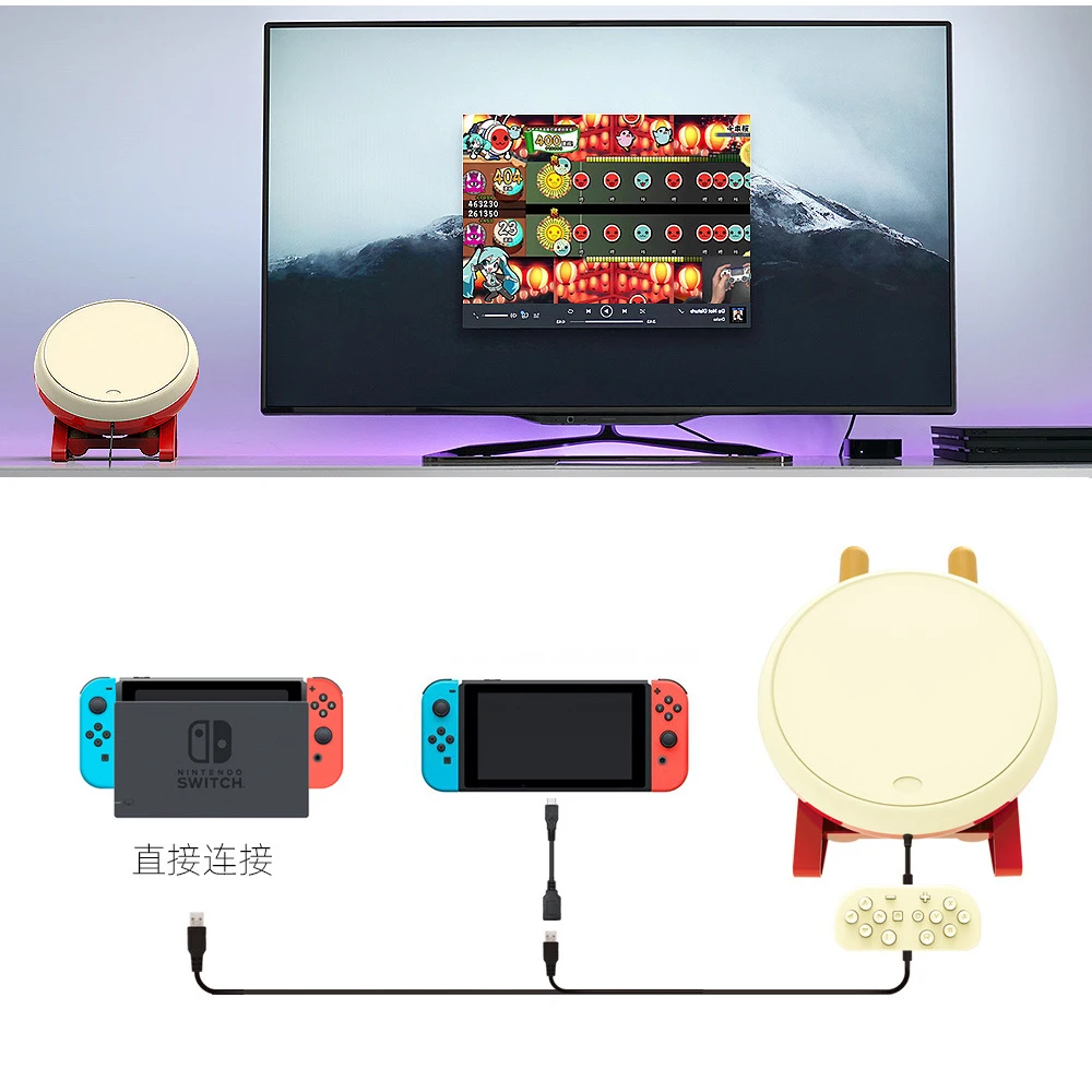 Игровой барабан Dobe для ТВ Kinect NS Joy-Con Тайко PS3 PS4 ПК Nintendo Switch NX консоли игровые