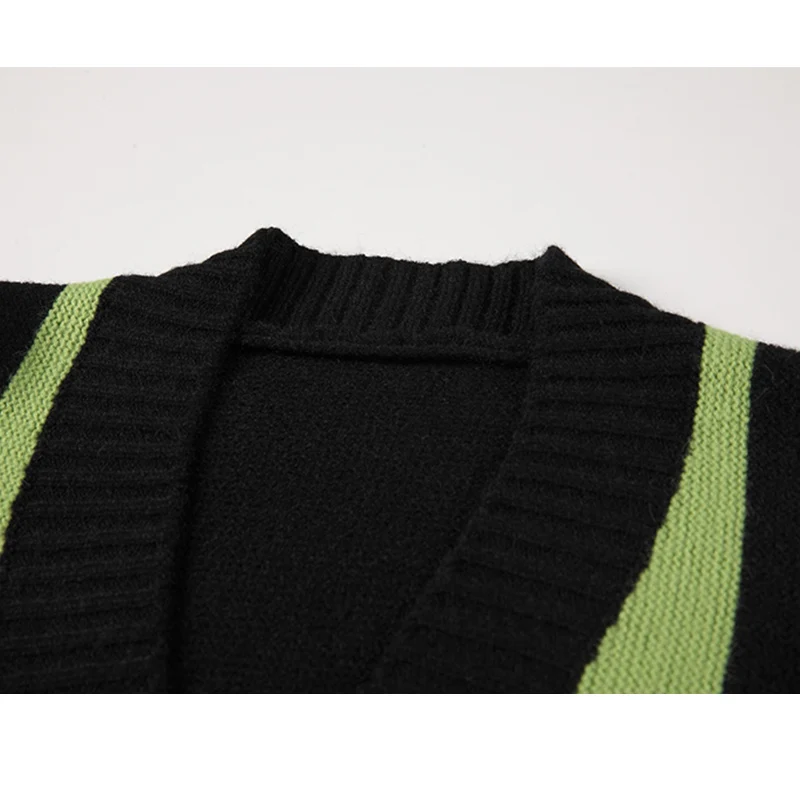 Женский кардиган вязаный корейский модный шерстяной свитер в полоску для женщин