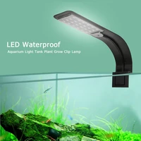 super slim 10w led waterproof aquarium light for fish tank aquatic plants grow lighting clip on lamp