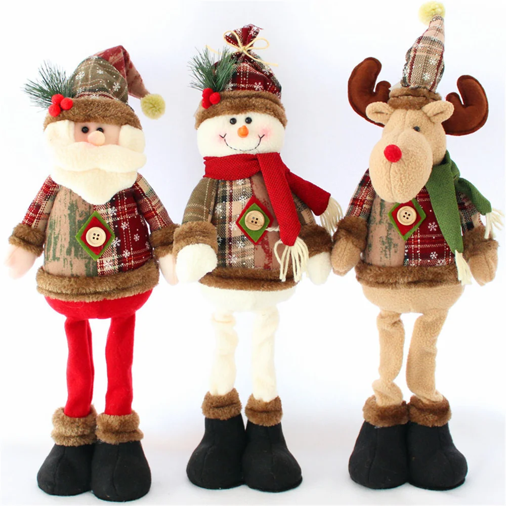 

Рождественские куклы, декор для елки, новый год 2022, украшение для оленей, снеговика, Санта-Клауса, стоячие куклы, украшение на Рождество, Рожд...