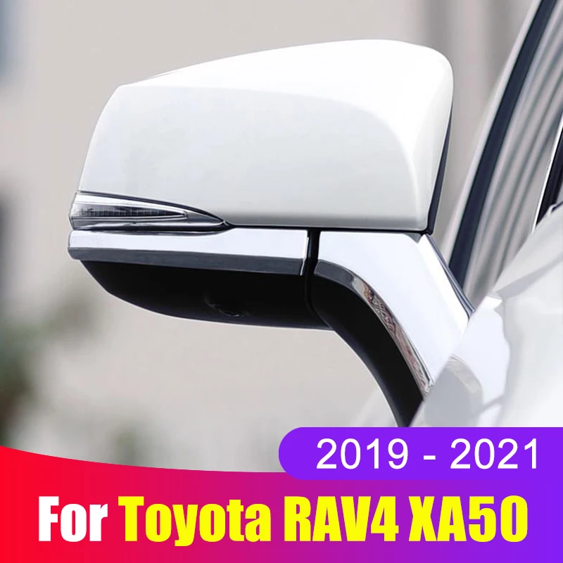 

Car Rearview Side Wing Mirror Base Cover Trim Exterior Moulding Strip For Toyota RAV4 RAV 4 XA50 2019 2020 2021 2022 Accessories