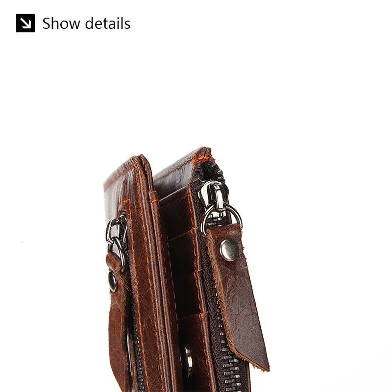 Новинка 2020 хит продаж мужской тонкий бумажник из натуральной вощеной кожи RFID