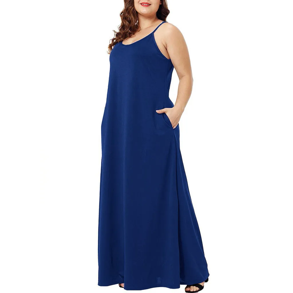 2020 модное летнее длинное платье для женщин размера плюс повседневные платья без