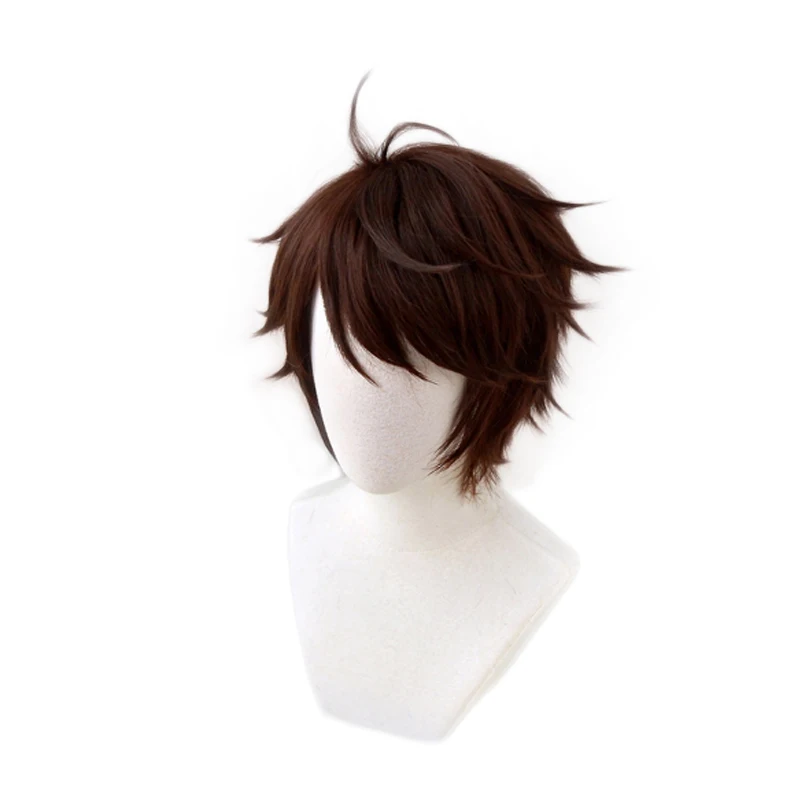 Haikyuu! Темно-коричневые короткие термостойкие синтетические волосы Aoba Johsai Toru Oikawa