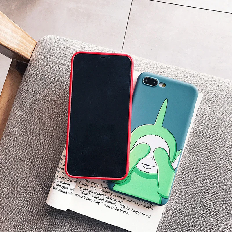 Cute Teletubbies For iPhone11ProMax XsMax Mobile Phone Shell iPhone 6 7 8 Plus Pure color Soft Anti-knock | Мобильные телефоны и