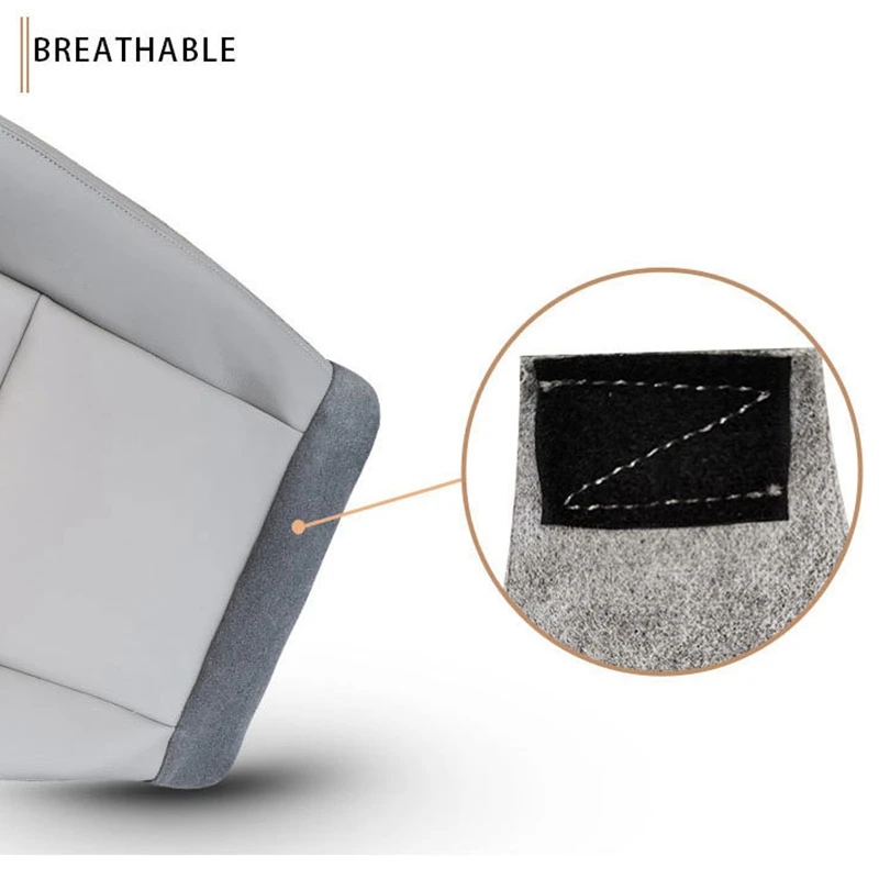 

Driver Bottom Replacement Seat Cover for 2007 - 2010 Chevy Silverado 2500HD Gray