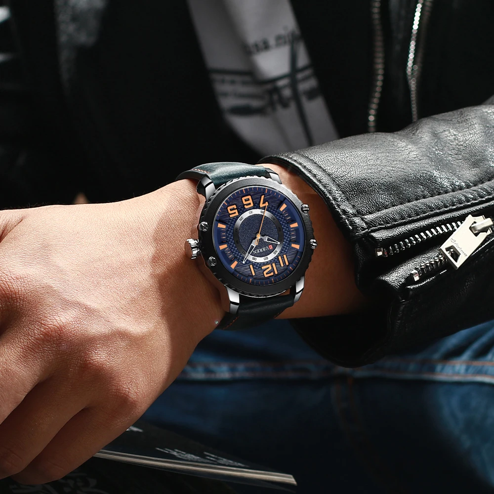 CURREN Стильные часы Новые повседневные спортивные кварцевые мужские армейские