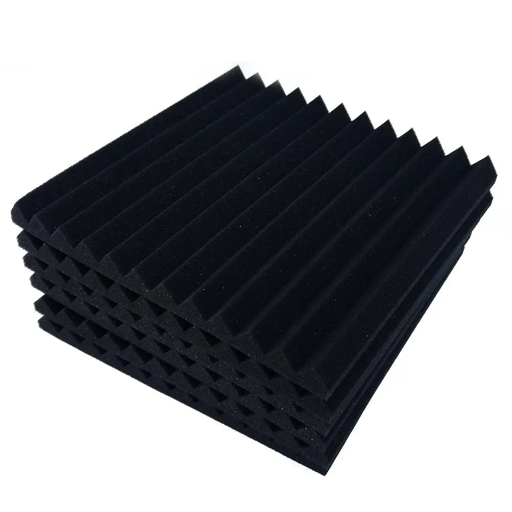 6/12 шт эластичность Звукопоглощающая Губка хлопок стены акустической пены для